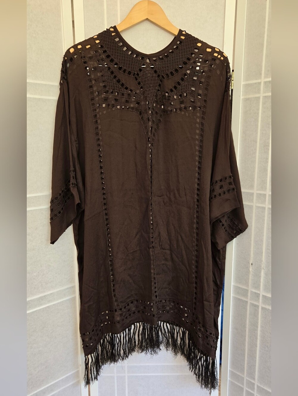 Isabel Marant Brown Viscose Dress With Fringe - Picture 7 of 12